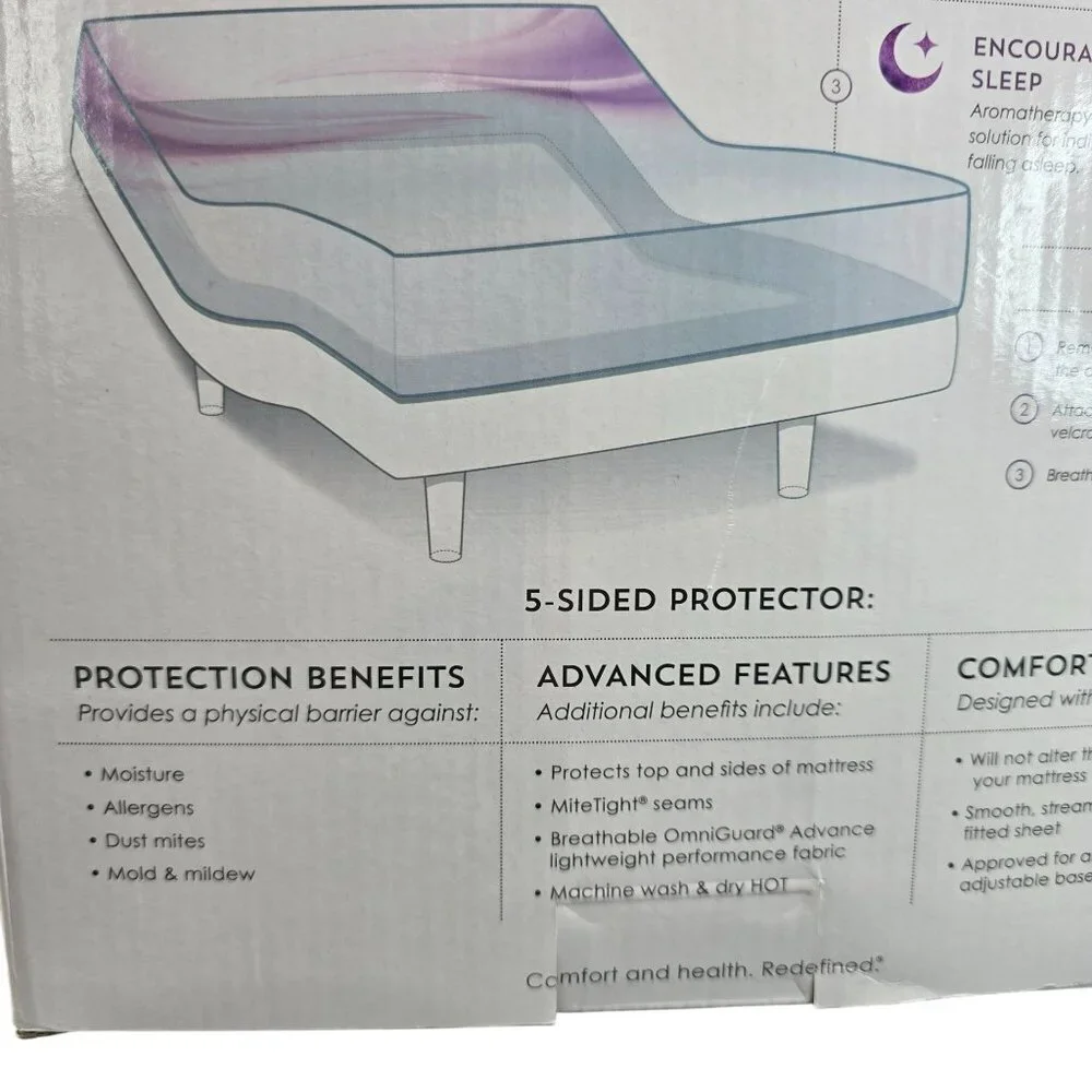PureCare 5-Sided Cal King Mattress Protector Aromatherapy Universal Depth GG3500
